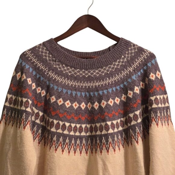 Emery Rose Crewneck Fair Isle Acrylic Blend Sweater Sz M - Picture 2 of 7